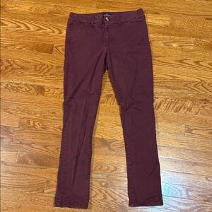 American Eagle Outfitters Maroon Stretch Pants